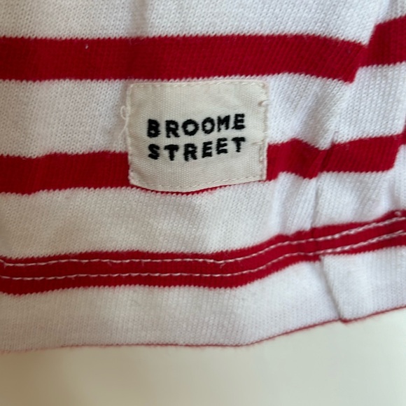 Kate Spade Broome Street Striped Boatneck Back Peplum Top - Picture 2 of 7